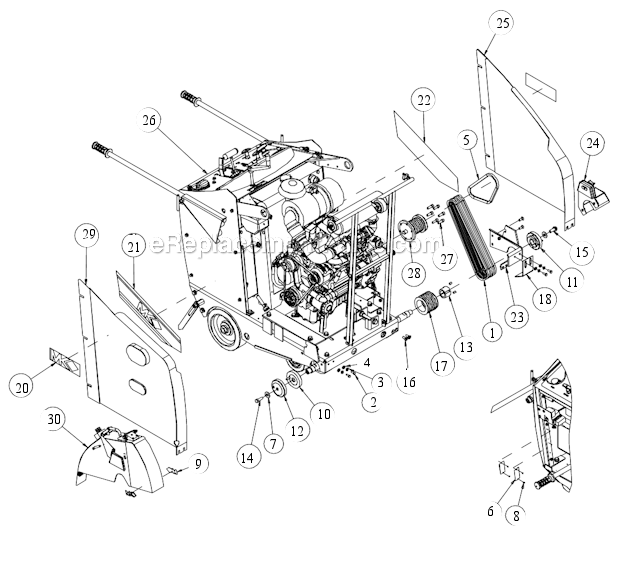 Page A Diagram and Parts List for MK-4018KB  MK Diamond Concrete Saw